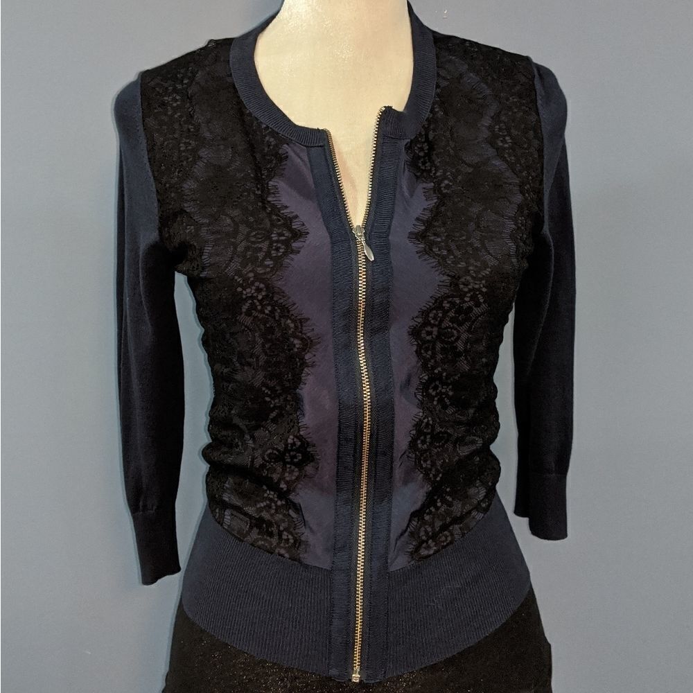 NWT Banana Republic long sleeve zip up shirt xs